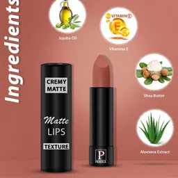 PERPAA Set of 2 Creamy Matte Bullet Lipstick 3.5g Each - Caramel 62 & Ruby Magenta 84 image 2