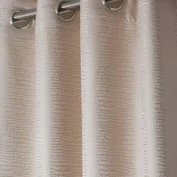 HOSTA HOMES Cream-Coloured Abstract Black Out Window Curtain image 5