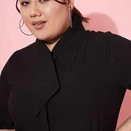 Athena Ample Plus Size Self Design Short Sleeves Shirt Style Top image 4