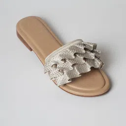 CAI Embellished Open Toe Flats image 5