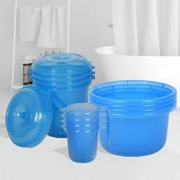 Kuber Industries Blue 12 pieces Bath Accessories Set-image-47