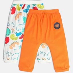 MINI KLUB Infant Boys Pack Of 2 Printed Pure Cotton Trousers-image-100