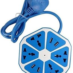 generic Saksham Trader Oxcord Extension Board 1.8M Cable Multi Switched 4 USB Outlets 4 Socket Surge Protector image 2