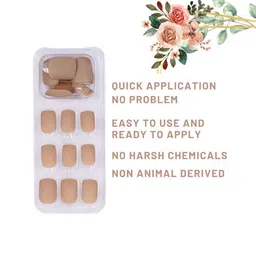 LICK 12 Pcs Square Shape Acrylic Reusable False Press On Nails With Application Kit image 2
