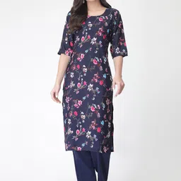 7Threads A Selection Of 2 Floral Printed Regular Straight Kurta With Trousers image 2