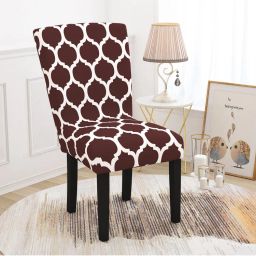 Story@Home Polyester Spandex Maroon Motif Print Chiar Cover-picture-4