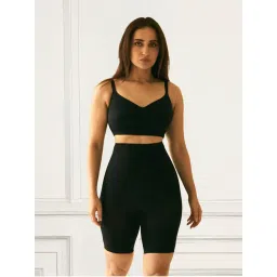 Underneat Women Seamless High-Rise Tummy Control Body Shaper Shorts Black-picture-41