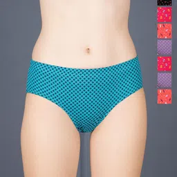 Lux Cozi Pack Of 8 Assorted Printed Hipster Briefs - COZIHER_602_PTY_AST_8PC-image-11