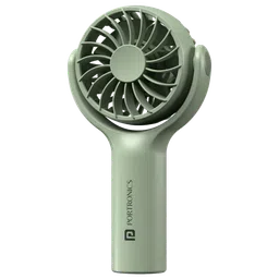 PORTRONICS Toofan Mini 7 Blade Rechargeable Personal Fan with 2000 mAh Battery (180 Degree Rotation, Green)-image-44