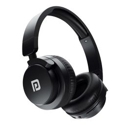 Black noise cancellation headphnes: portronics foldable wireless headphones-image-4