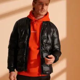 Woven Down Quilt Regular Fit Bomber Jacket-picture-36