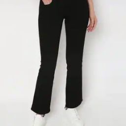 SAKURA Women's Boot Cut Black Jeans-image-93