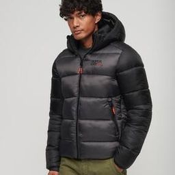 Hood Colourblock Sport Puffer Jacket-image-28