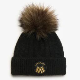 Women Cable-Knit Fur-Pom Beanie-image-25