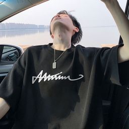StyleCast Men Typography Printed Round Neck Oversized T-shirt-image-6