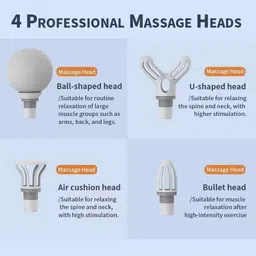 TENS Set Of 3 Gun, Scalp Head & Period Cramp Massagers With 4 Attachments image 4