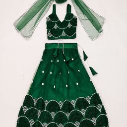 Atierking Girls Ready to Wear Lehenga & Blouse With Dupatta-44