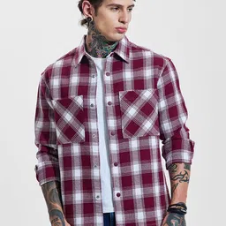 Snitch Men Relaxed Tartan Checks Opaque Checked Casual Shirt-image-83