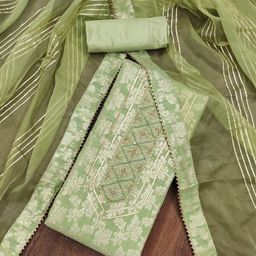 Rangtulika Ethnics Floral Embroidered Unstitched Dress Material-picture-44