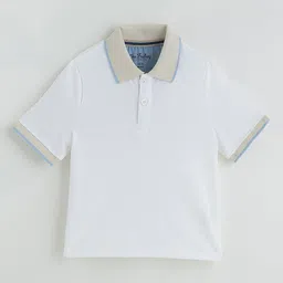 One Friday Boys White Regular Short Sleeve Solid T-Shirts-17