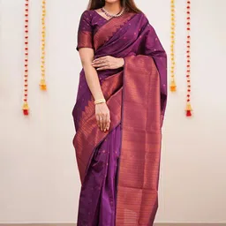 Visit Wear Woven Design Zari Pure Silk Banarasi Saree-image-81
