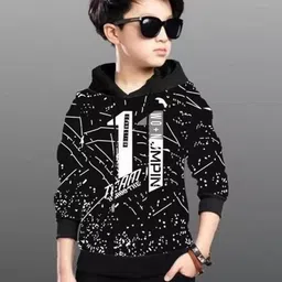 Rotaqo Boys Abstract Printed Hooded T-shirt-image-64