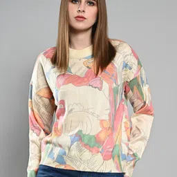 IZEL Women Abstract Printed Cotton Pullover-image-70