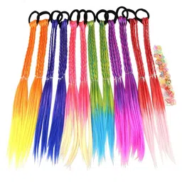 LYTIX Set Of 12 Assorted Ponytail Holders With Hair Extensions-24