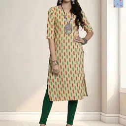 HERE&NOW Selection Of 2 Geometric Printed Round Neck Kurta-image-91