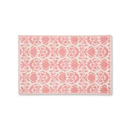 Fabindia Pink & White Self Design Cotton 570 GSM Bath Towel-3