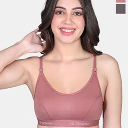 SKDREAMS Women Pack Of 2 All Day Comfort Non-Wired Full Coverage Bra-image-59