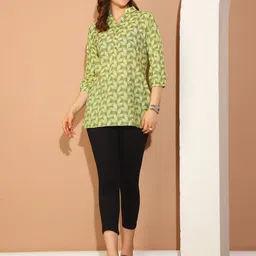 Roly Poly Floral Printed Pure Cotton Straight Kurti-image-88