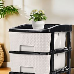 RUBOXA Black Set of 1 Regular Drawer Organiser Organisers-79