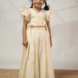 MIRALI Girls Kasavu Skirt & Crop Top Set-picture-39