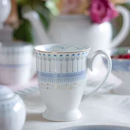 The Wishing Chair White & Blue Floral Printed Ceramic Glossy Mugs Set of Cups and Mugs-picture-24