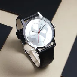 BIG SHOT Men Brass Printed Dial & Leather Bracelet Style Straps Analogue Watch BSM003C-11