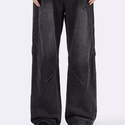 KPOP Men Mid-Rise Relaxed Fit Cotton Trousers-image-34
