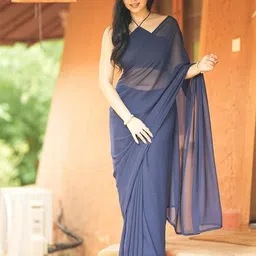 DIVASTRI Poly Georgette Ready to Wear Saree-44