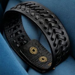 fabula Men Leather Handcrafted Wraparound Bracelet-image-49