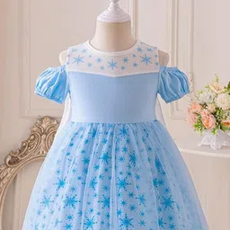 LULU & SKY Floral Print Cold-Shoulder Fit & Flare Dress-picture-15