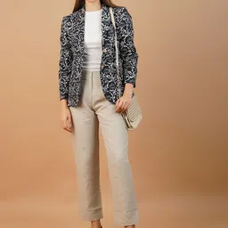 INDOPHILIA Printed Cotton Single-Breasted Blazers-picture-53