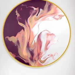 SAF Burgundy & White Abstract Synthetic Wood Wall Paintings-image-51