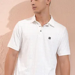 HIGHLANDER Men Self Design Polo Collar T-shirt-image-97