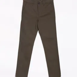 Allen Solly Junior Boys Textured Slim Fit Mid-Rise Flat-Front Trousers-image-23