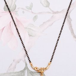 BELWICK Gold-Plated American Diamond Studded Mangalsutra-image-38