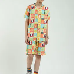 Monte Carlo Boys Printed Round Neck T-Shirt & Bermuda Shorts-image-23