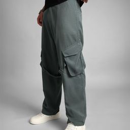 Beyoung Men Textured Relaxed Cargos Trousers-image-33