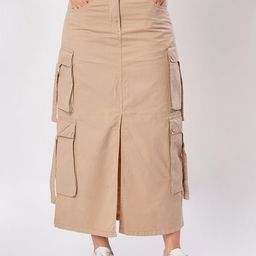The Roadster Lifestyle Co Cargo-Pocket Midi Skirt-image-31