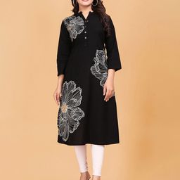 VORHIZA Printed Straight Kurta-image-12
