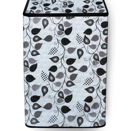 The Furnishing Tree Washing Machine Cover Petals Pattern Grey Compatible for Whirlpool 7 Kg Fully-A-picture-26